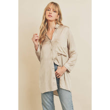 Load image into Gallery viewer, Satin Side Slit Shirt
