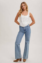 Load image into Gallery viewer, Button Down Square Neck Tank Top