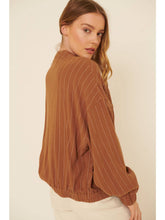 Load image into Gallery viewer, Pinstripe Bomber Jacket Promesa