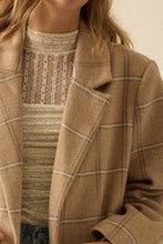 Load image into Gallery viewer, Paid Herringbone Tweed Coat