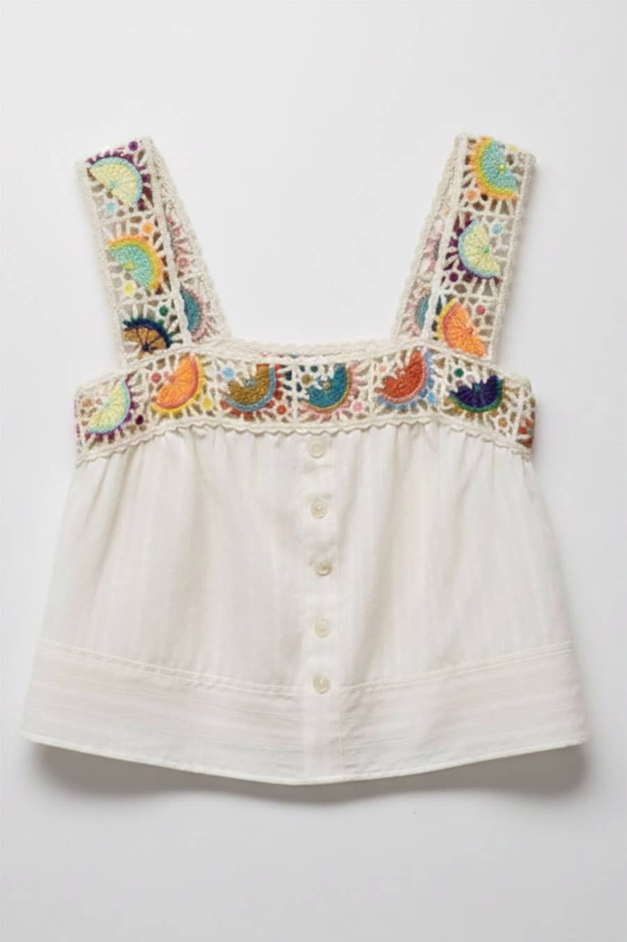 Crochet Trim Swing Tank Top