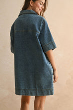 Load image into Gallery viewer, Deep V-Neck Denim Dress