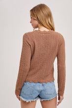 Load image into Gallery viewer, Pointelle Knit Sweater Top