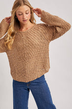Load image into Gallery viewer, Raglan Cut Open Knit Sweater