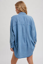 Load image into Gallery viewer, Tencel Dolman Sleeve Button Down BluIvy