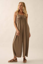 Load image into Gallery viewer, Taupe Knit Wide-Leg Cropped Jumpsuit