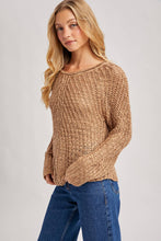 Load image into Gallery viewer, Raglan Cut Open Knit Sweater