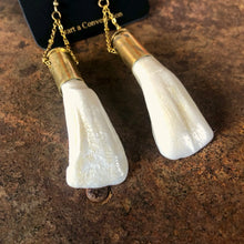 Load image into Gallery viewer, Buffalo Tooth White Shell Casing Earrings Bounding Main