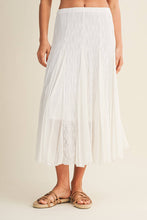 Load image into Gallery viewer, Floral Lace Contrast Panel Skirt