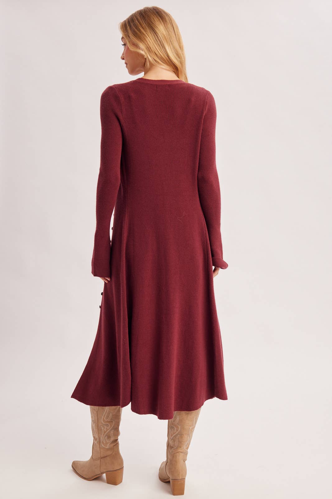 v-Neck Button Down Dress
