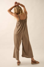 Load image into Gallery viewer, Taupe Knit Wide-Leg Cropped Jumpsuit