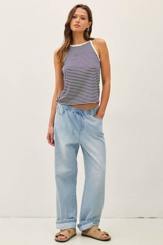 Navy Striped Tank