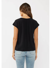 Load image into Gallery viewer, Split Neck Short Sleeve Blouse love stitch