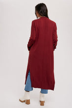Load image into Gallery viewer, Maroon Longline Cardigan BluIvy
