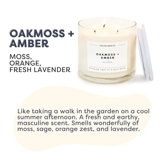 14.9 oz Oakmoss & Amber Calyan Candle