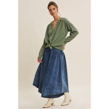 Load image into Gallery viewer, Oversized Sea Green Cotton Blouse