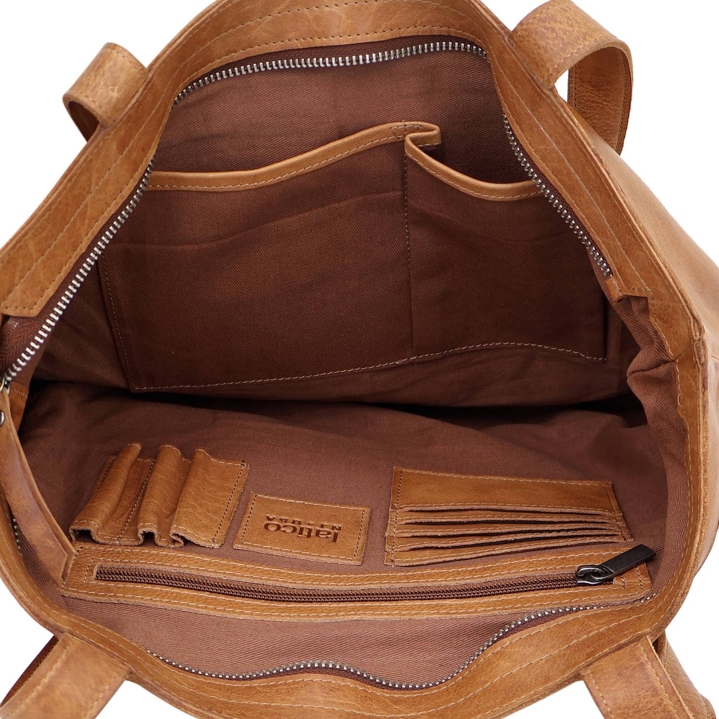 Noelle Handcrafted Leather Tote: Oat