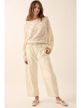 Load image into Gallery viewer, Cream Burnout Sweater Promesa