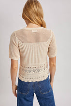 Load image into Gallery viewer, Open Knit Short Sleeve Sweater Top