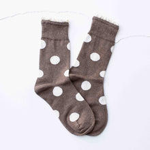 Load image into Gallery viewer, Polka Dot Ruffle Trim Socks Tiepology