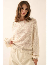 Load image into Gallery viewer, Cream Burnout Sweater Promesa