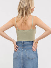 Load image into Gallery viewer, Olive Scalloped Cami Blu Pepper