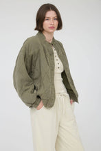 Load image into Gallery viewer, Olive Quilted Button Down Jacket