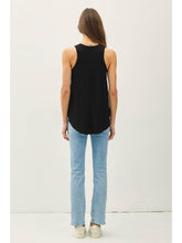 Load image into Gallery viewer, Black Simple V-Neck Tank Be Cool