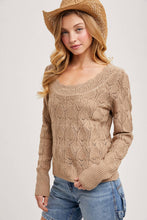 Load image into Gallery viewer, Lace Back Knit Pullover