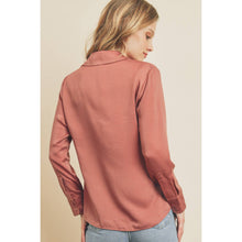 Load image into Gallery viewer, Rose Dull Satin Shirt