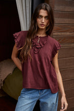 Load image into Gallery viewer, V-Neck Ruffle Blouse By Together