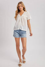 Load image into Gallery viewer, Lace Trimmed Button Down V-Neck Top