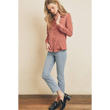 Load image into Gallery viewer, Rose Dull Satin Shirt