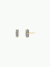 Load image into Gallery viewer, Druzy Bar - Silver - Gold Earrings