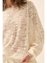 Load image into Gallery viewer, Cream Burnout Sweater Promesa