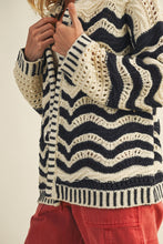 Load image into Gallery viewer, Wavey Pattern Cardigan Mustard Seed