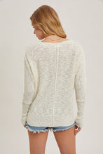 Load image into Gallery viewer, Ivory Sheer Loose-Fit Pullover