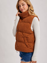 Load image into Gallery viewer, Camel Corduroy Vest BluIvy