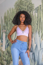 Load image into Gallery viewer, Lilac Longline Lace Bralette Leto Accessories
