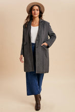 Load image into Gallery viewer, Herringbone Duster Coat
