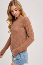 Load image into Gallery viewer, Pointelle Knit Sweater Top