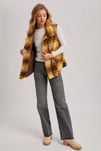 Load image into Gallery viewer, Mustard Flannel Vest BluIvy