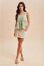 Load image into Gallery viewer, Pintuck Lace Tank