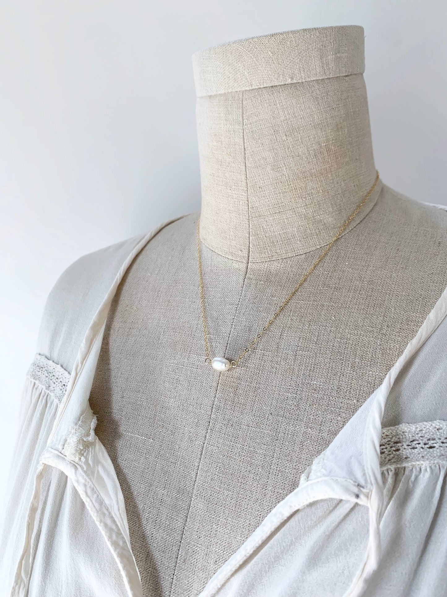 Single Pearl Necklace | June Birthstone