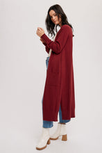 Load image into Gallery viewer, Maroon Longline Cardigan BluIvy