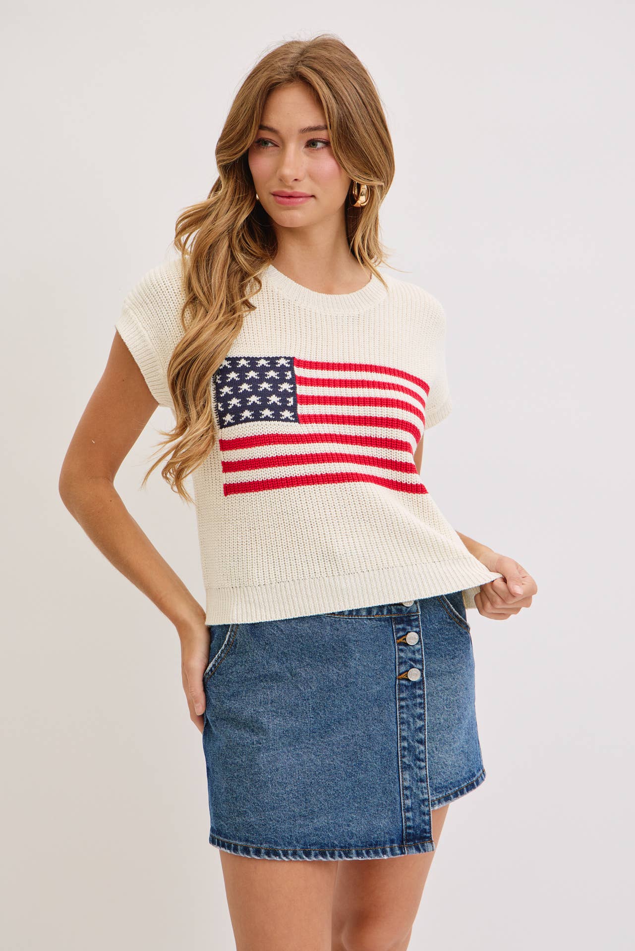 Stars & Stripes American Flag Sweater