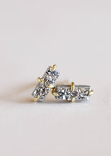 Load image into Gallery viewer, Druzy Bar - Silver - Gold Earrings