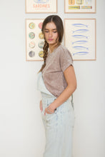 Load image into Gallery viewer, Washed Short Sleeve Boxy Knit Top
