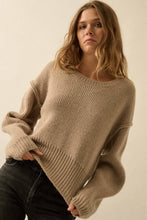 Load image into Gallery viewer, Exposed-Seam Funnel-Neck Sweater