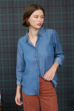 Load image into Gallery viewer, Chambray Long Sleeve Button Up